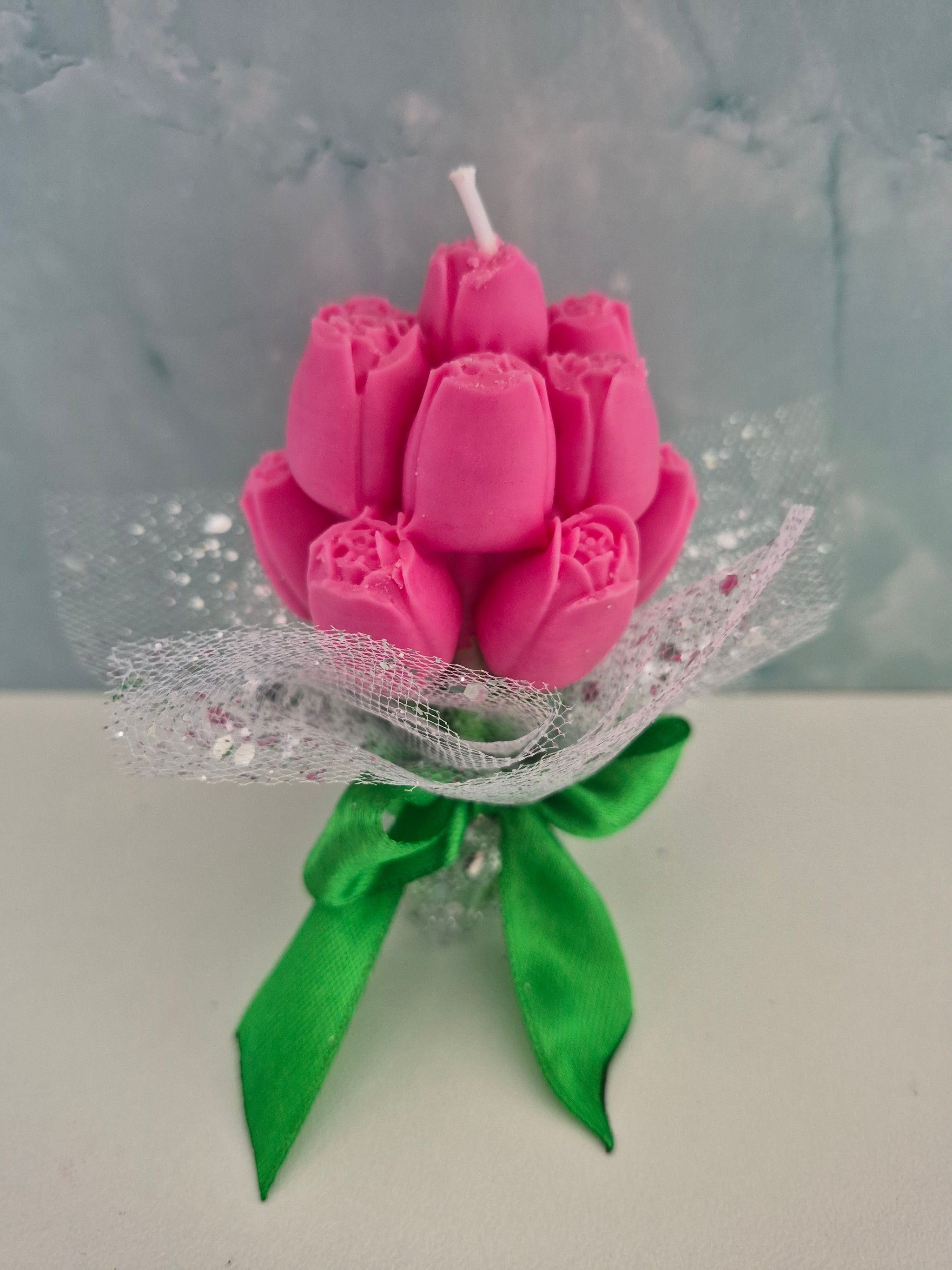 Bougie bouquet d'amour