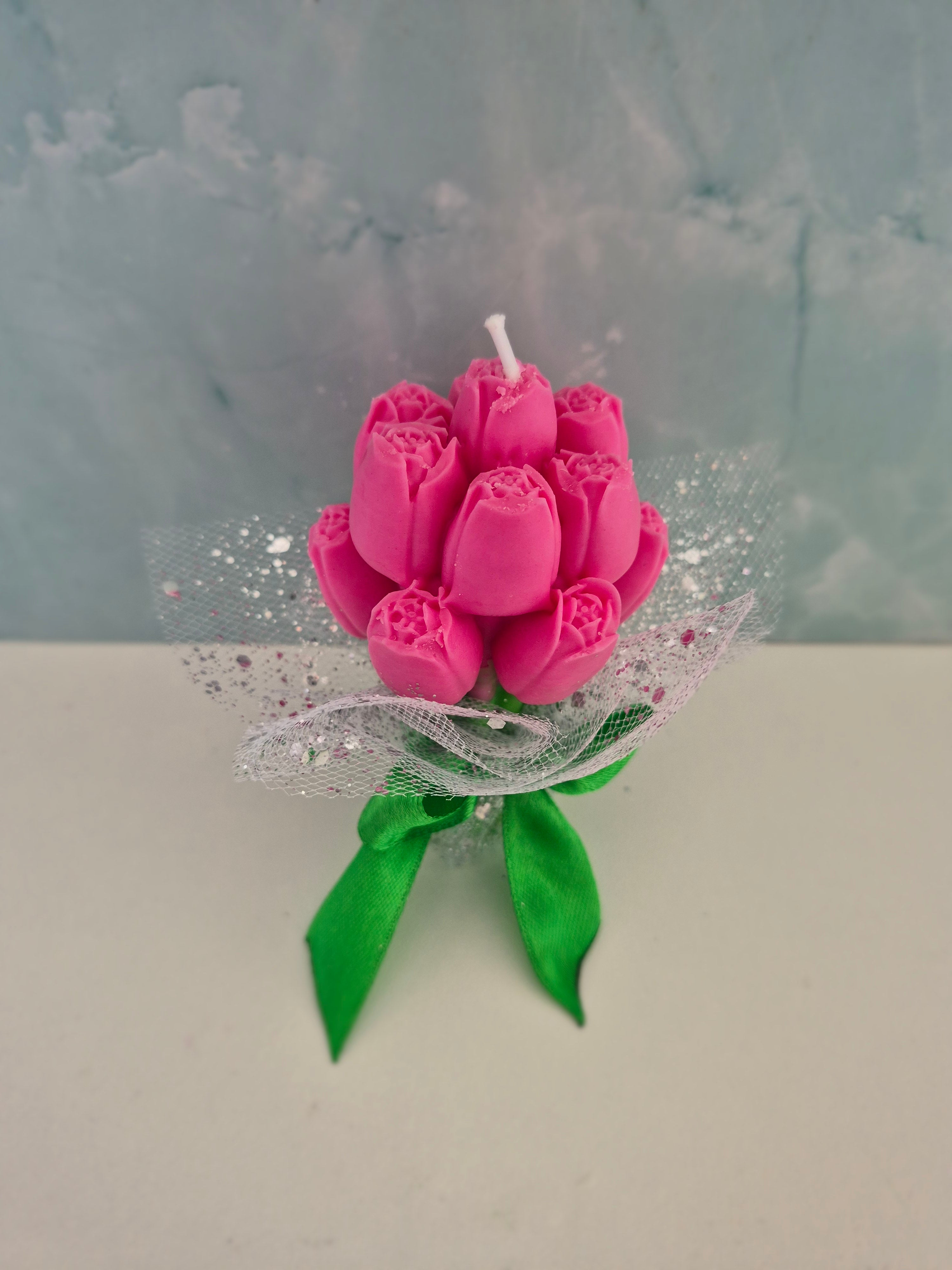 Bougie bouquet d'amour